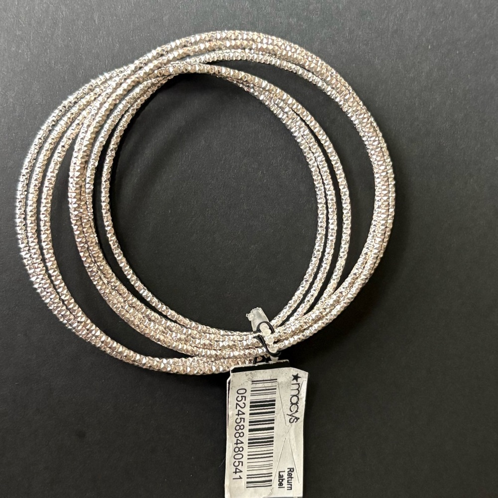 INC Silver Bracelet Bangle Set